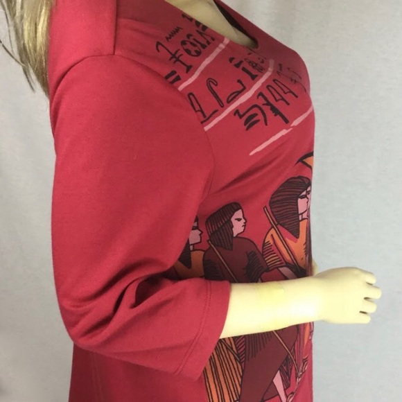 Fancy Big Canadian Women’s Top Piccadilly Fashions elbow length sleeve crew neck - Picture 2 of 10